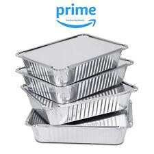 Aluminium Foil Food Containers + Lids Home Takeaway Baking Pans Disposable Trays