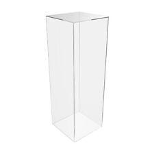 Acrylic Pedestal Plinths Display Stands - Clear White Black Mirror & Coloured