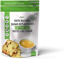  100% Natural Erythritol Sugar Replacement 1Kg (2.2 lb) Granulated Sugar - Zero 