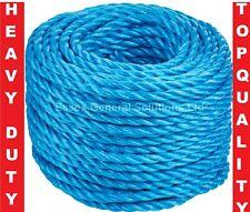 Blue Poly Rope Strong 4/6/8/10/12/14mm Builder Polypropylene Nylon Braided Cord 