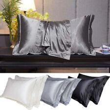 2Pcs Mulberry Pure Silk Pillowcase Anti-wrinkle Bed Soft Pillow Cases Covers Hot